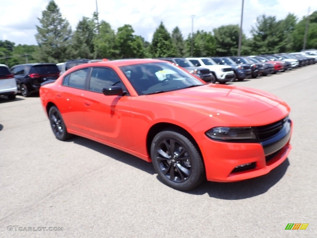 2023 Charger SXT AWD Blacktop - Go Mango / Black photo #7