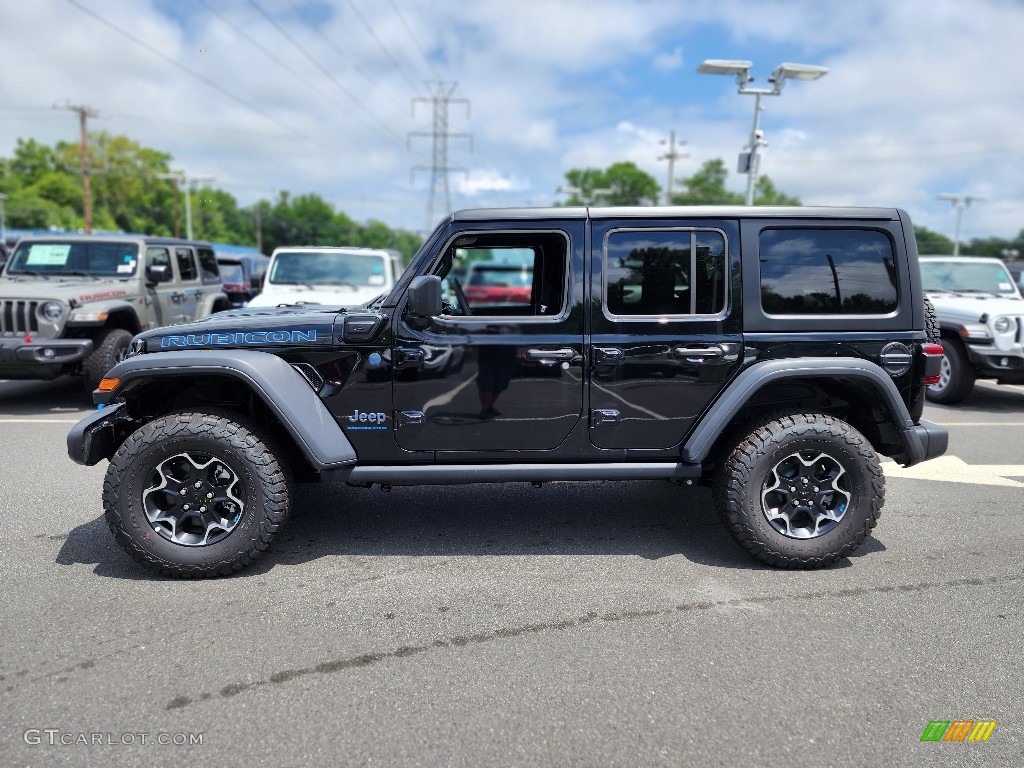 Black 2023 Jeep Wrangler Unlimited Rubicon 4XE Hybrid Exterior Photo #146257122