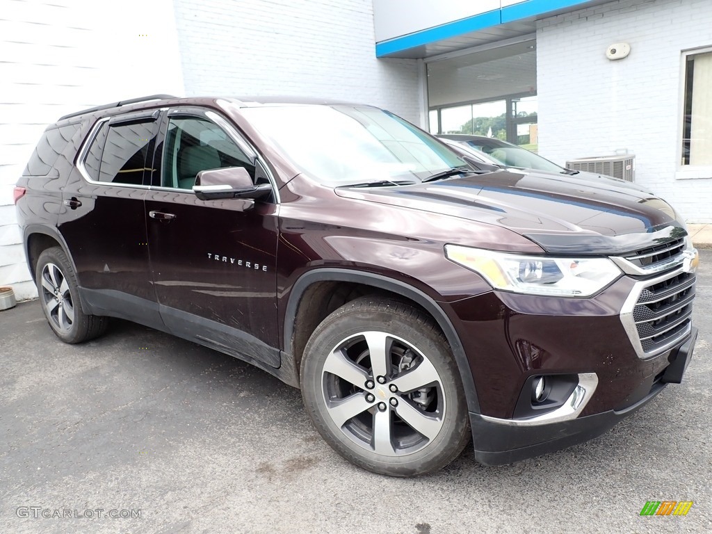 Black Cherry Metallic 2020 Chevrolet Traverse LT AWD Exterior Photo #146257185