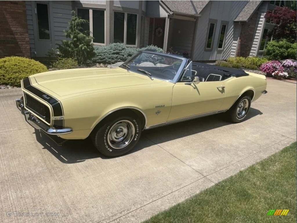 1967 Camaro Rally Sport Convertible - Butternut Yellow / Black photo #1