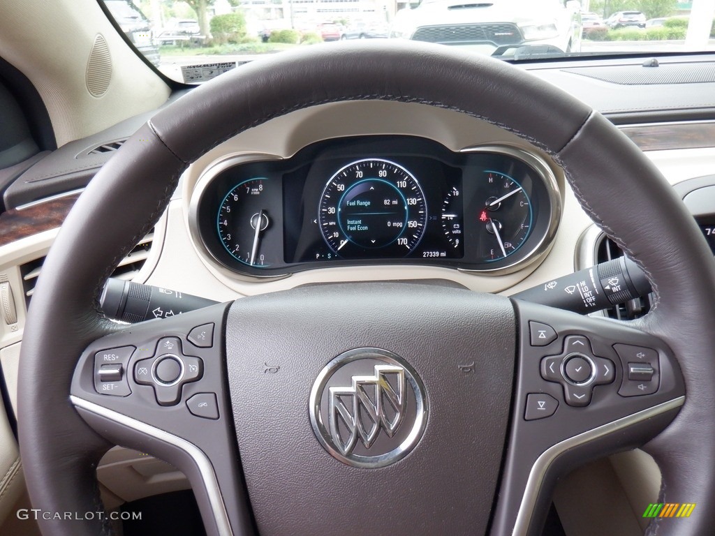 2015 Buick LaCrosse Leather AWD Light Neutral/Cocoa Steering Wheel Photo #146258586