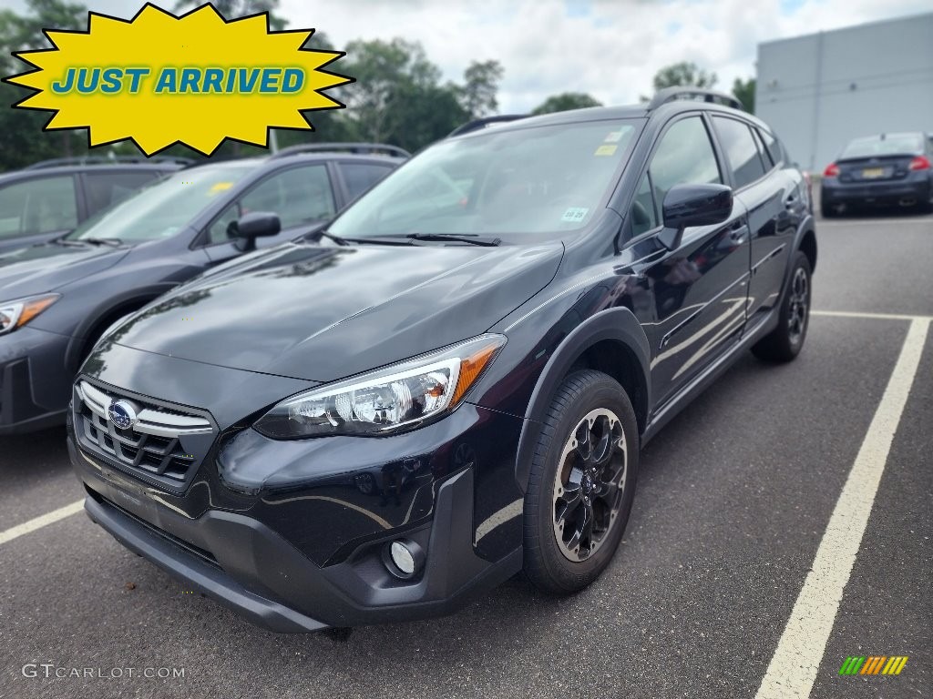 2021 Crosstrek Premium - Crystal Black Silica / Black photo #1
