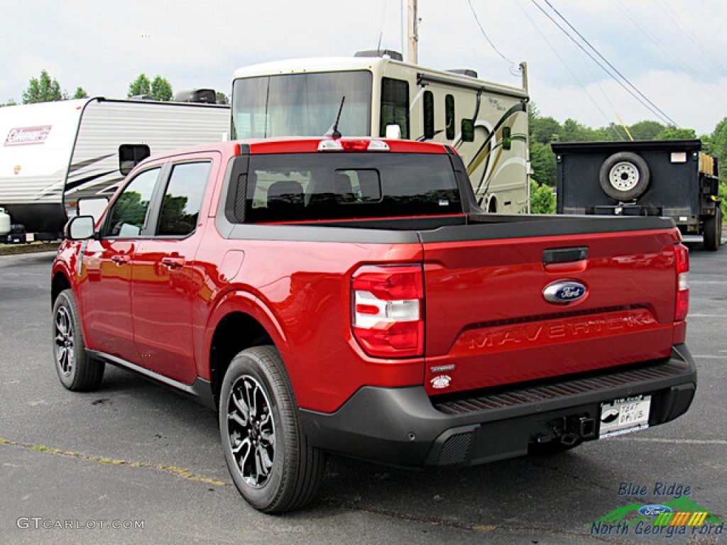 2023 Maverick Lariat - Hot Pepper Red Metallic / Desert Brown photo #3