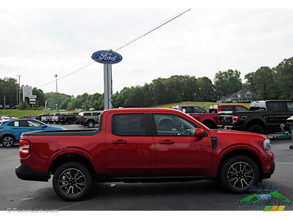 2023 Maverick Lariat - Hot Pepper Red Metallic / Desert Brown photo #6