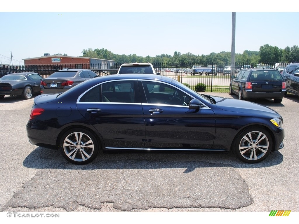 2016 C 300 Sedan - Lunar Blue Metallic / Silk Beige/Black photo #6