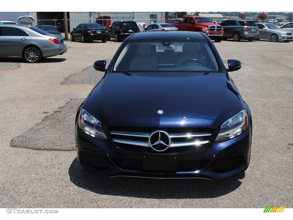 2016 C 300 Sedan - Lunar Blue Metallic / Silk Beige/Black photo #8