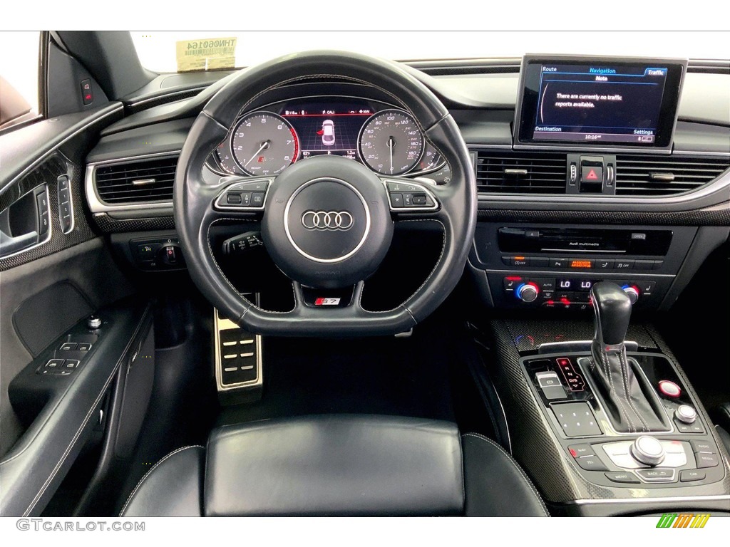 2017 Audi S7 Premium Plus quattro Black Dashboard Photo #146260776