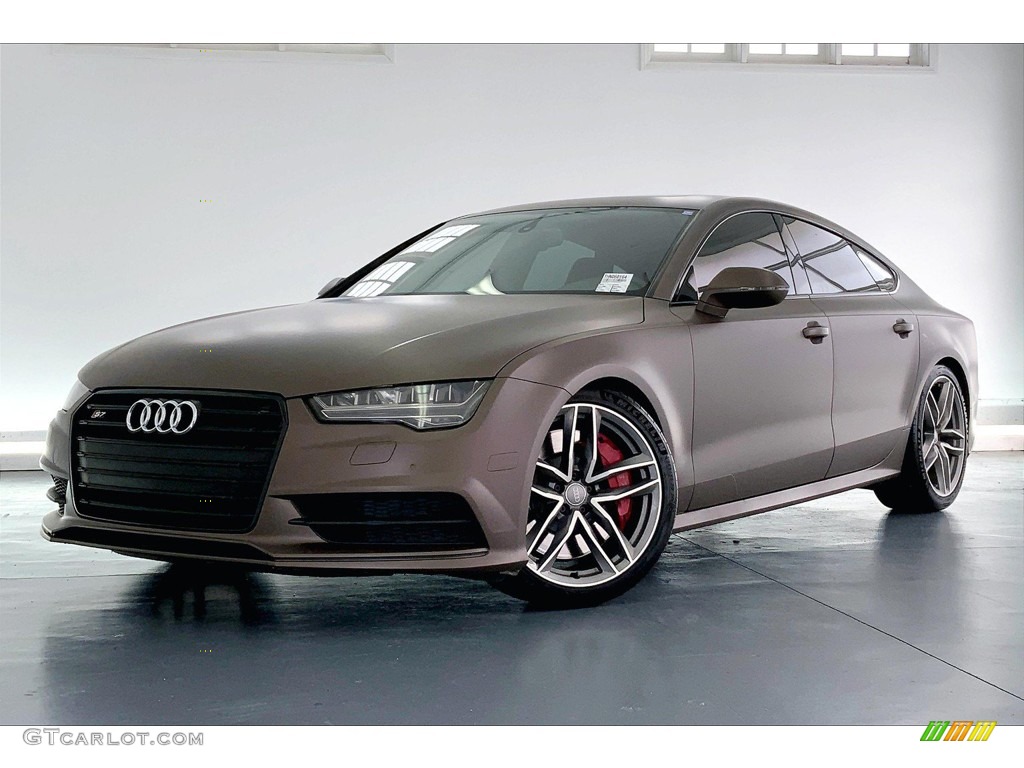 Custom Matte Bronze Wrap 2017 Audi S7 Premium Plus quattro Exterior Photo #146260848
