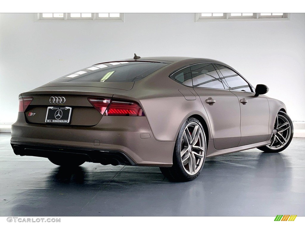 Custom Matte Bronze Wrap 2017 Audi S7 Premium Plus quattro Exterior Photo #146260857