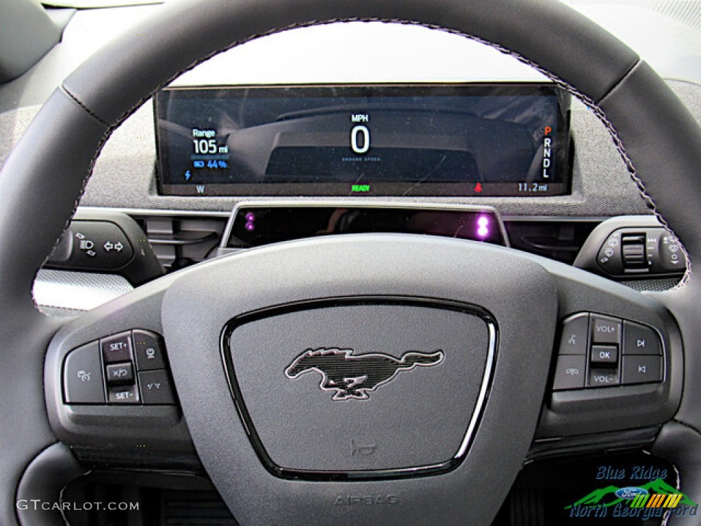 2023 Ford Mustang Mach-E GT eAWD Gray/Metallic Steering Wheel Photo #146260899