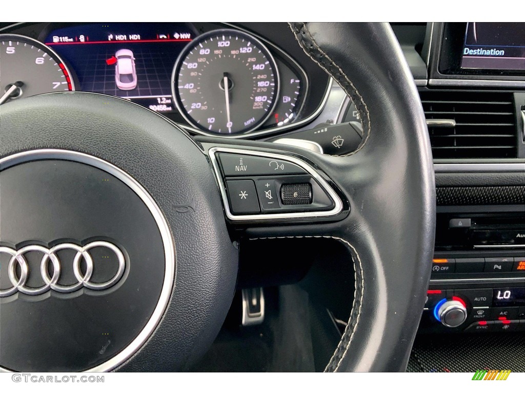 2017 Audi S7 Premium Plus quattro Black Steering Wheel Photo #146260959