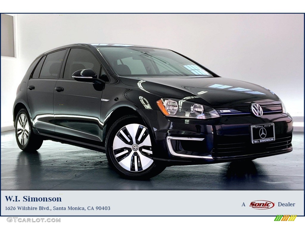 2016 e-Golf SE - Deep Black Pearl / Black photo #1