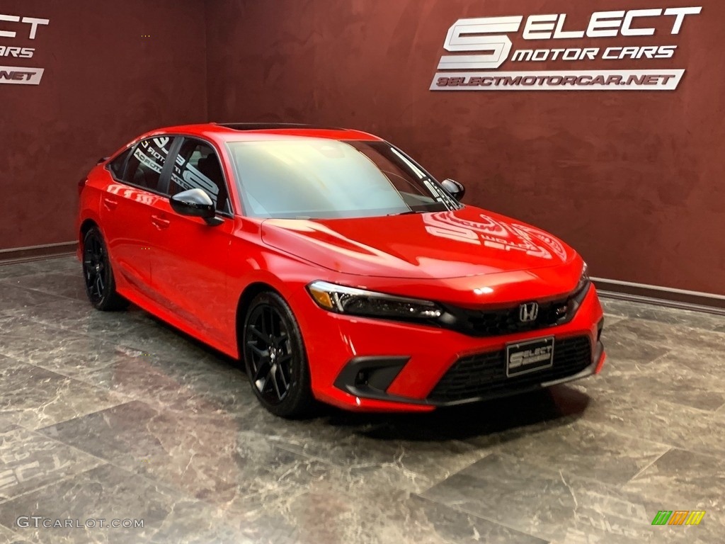 2023 Civic Si Sedan - Rallye Red / Black/Red photo #3
