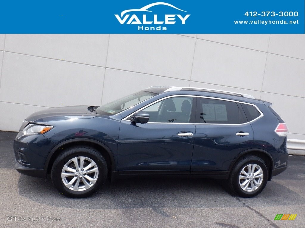 2015 Rogue SV AWD - Arctic Blue Metallic / Charcoal photo #3