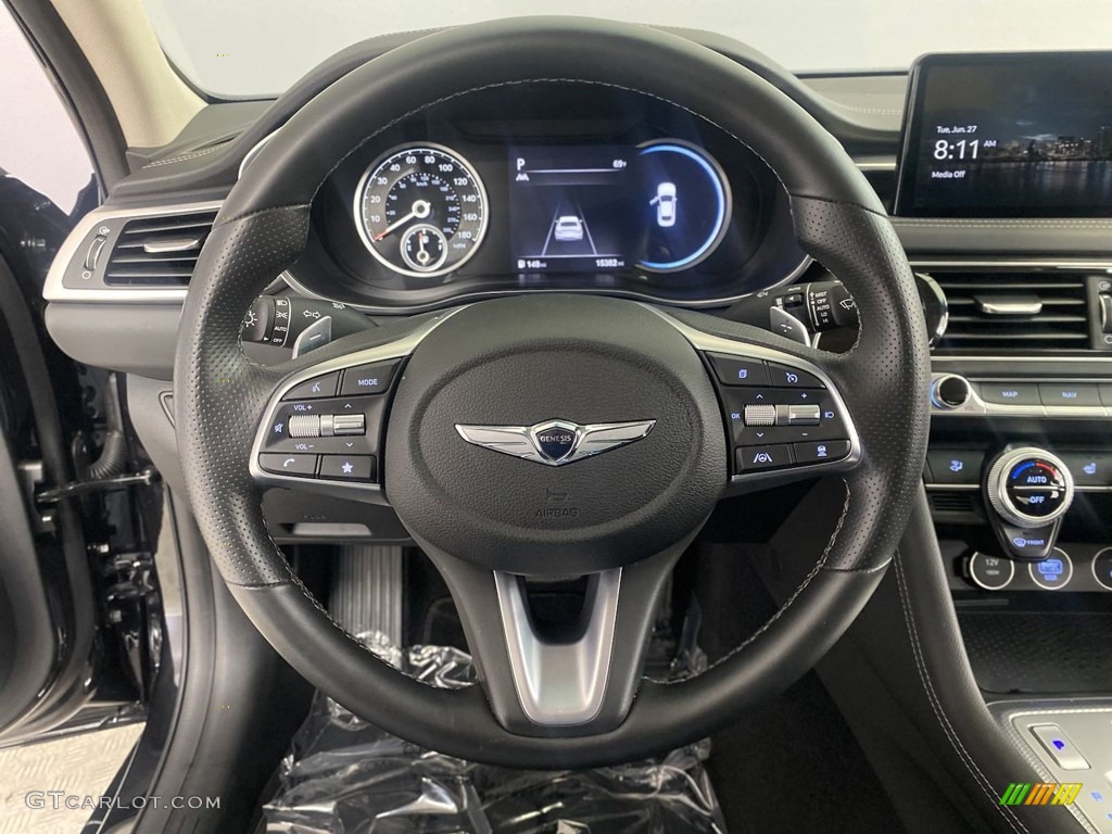 2022 Genesis G70 2.0T Black Steering Wheel Photo #146264005