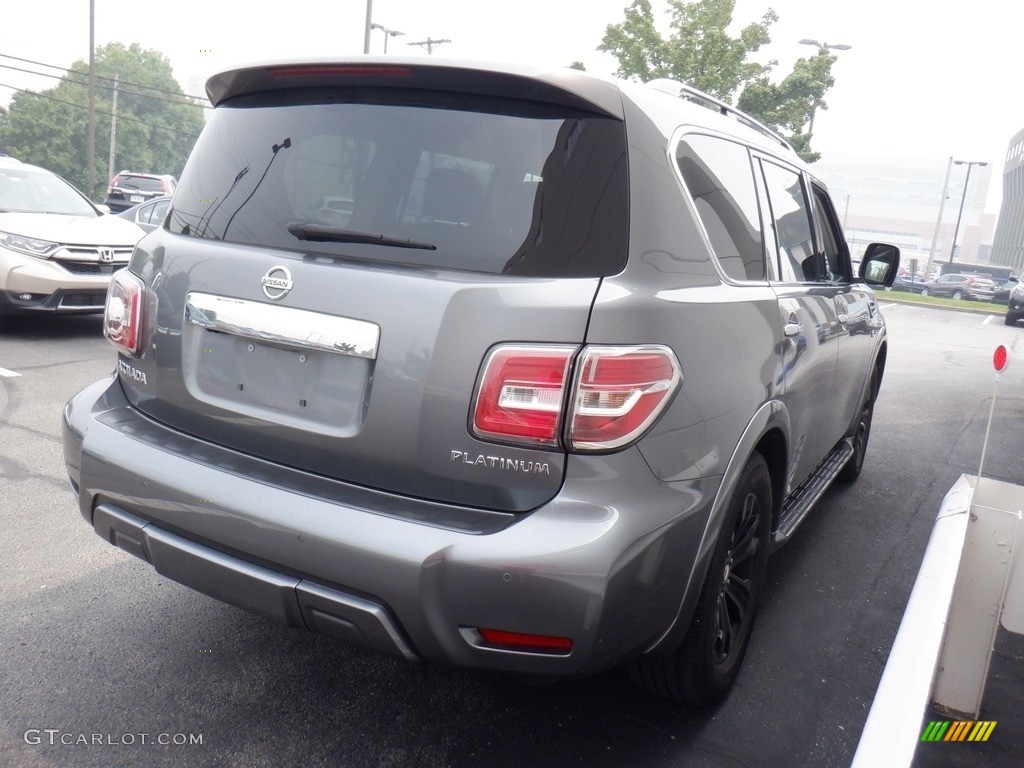 2019 Armada Platinum 4x4 - Gun Metallic / Charcoal photo #6