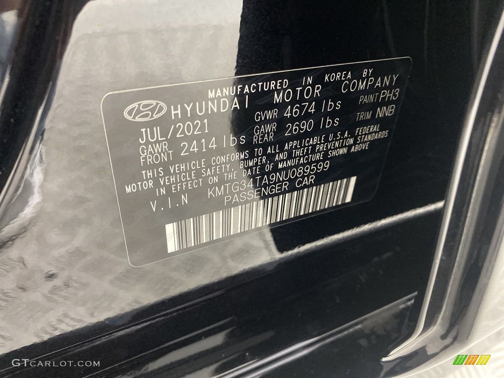 2022 Genesis G70 2.0T Color Code Photos