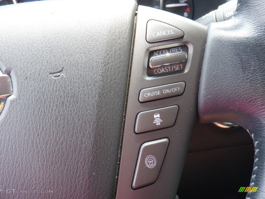 2019 Nissan Armada Platinum 4x4 Charcoal Steering Wheel Photo #146264651