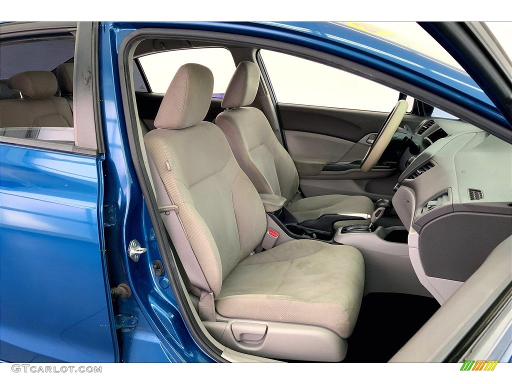 2012 Civic LX Sedan - Dyno Blue Pearl / Beige photo #6