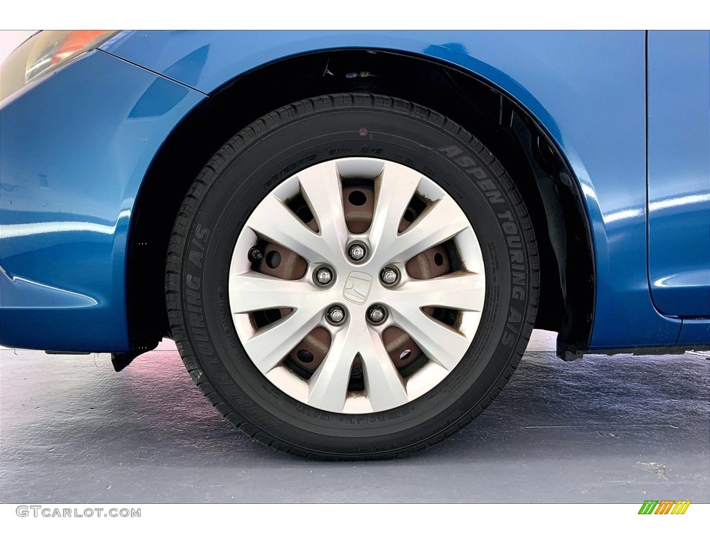 2012 Civic LX Sedan - Dyno Blue Pearl / Beige photo #8
