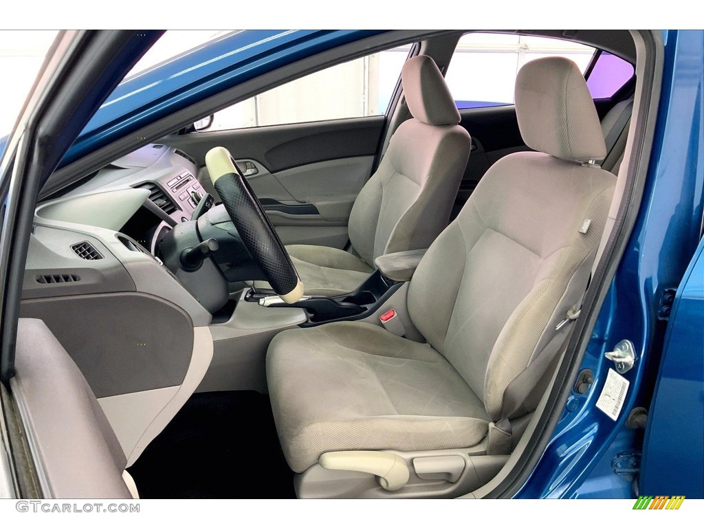 2012 Civic LX Sedan - Dyno Blue Pearl / Beige photo #18