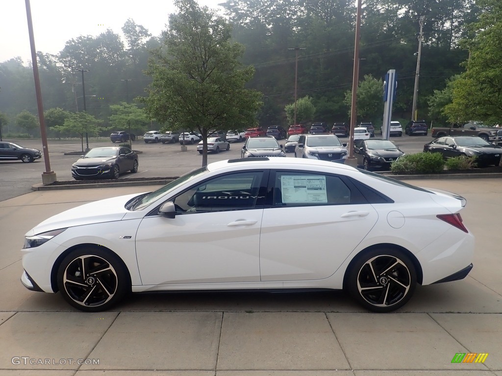 2023 Elantra N-Line - Lunar White / Black photo #6
