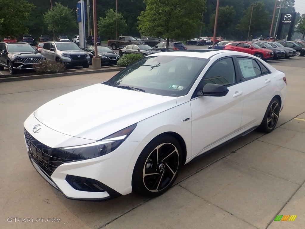 2023 Elantra N-Line - Lunar White / Black photo #7