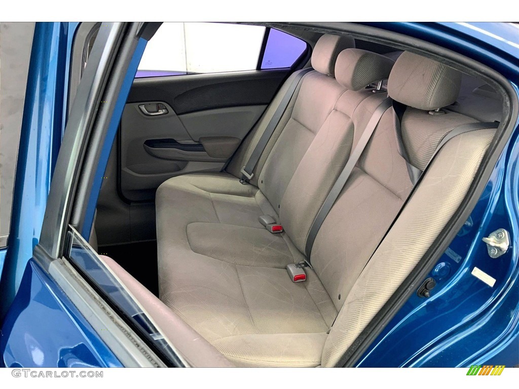2012 Civic LX Sedan - Dyno Blue Pearl / Beige photo #20