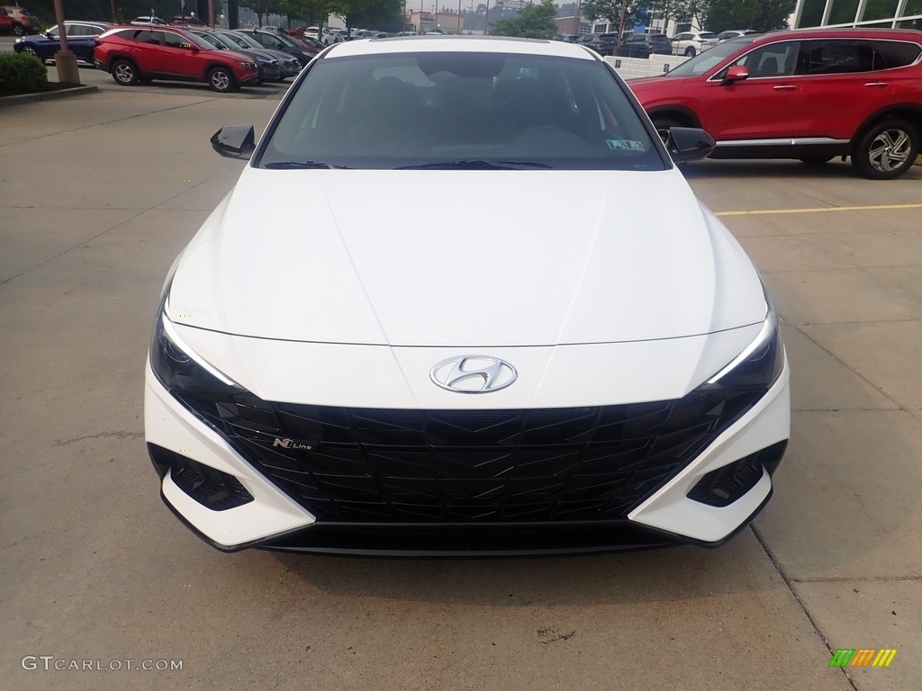 2023 Elantra N-Line - Lunar White / Black photo #8