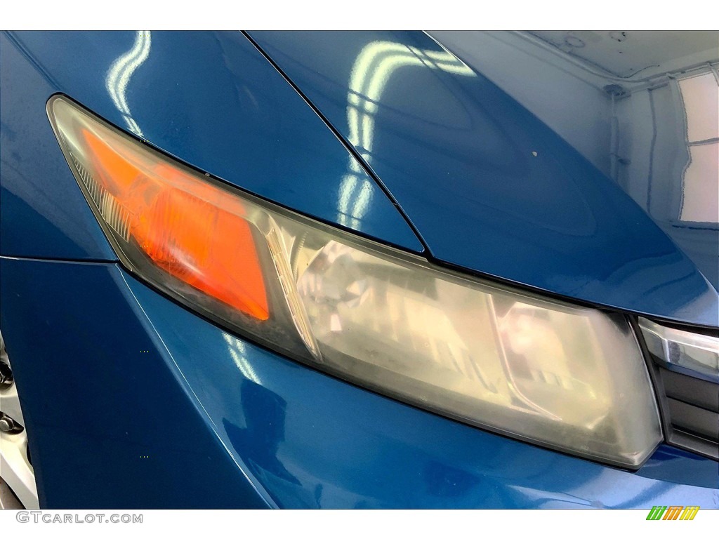 2012 Civic LX Sedan - Dyno Blue Pearl / Beige photo #26