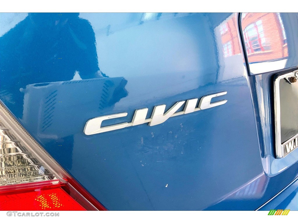 2012 Civic LX Sedan - Dyno Blue Pearl / Beige photo #29