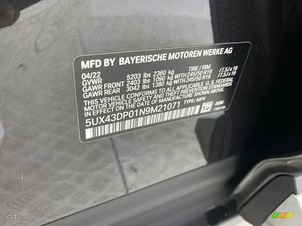 2022 X3 sDrive30i - Dark Graphite Metallic / Cognac photo #38