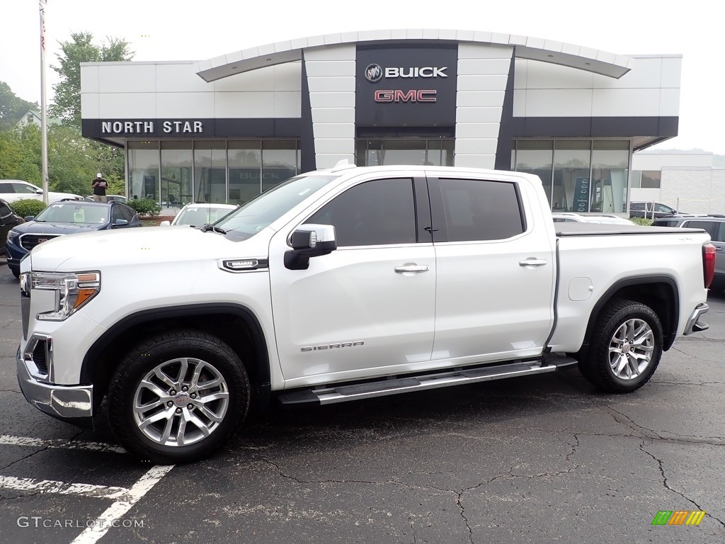 2021 Sierra 1500 SLT Crew Cab 4WD - White Frost Tricoat / Jet Black photo #1