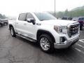 Front 3/4 View of 2021 Sierra 1500 SLT Crew Cab 4WD