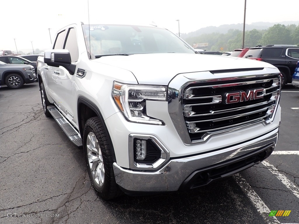 2021 Sierra 1500 SLT Crew Cab 4WD - White Frost Tricoat / Jet Black photo #10