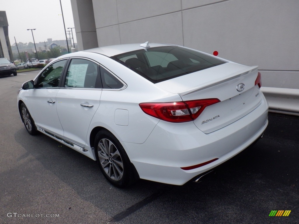 2017 Sonata Sport - Quartz White Pearl / Black photo #9