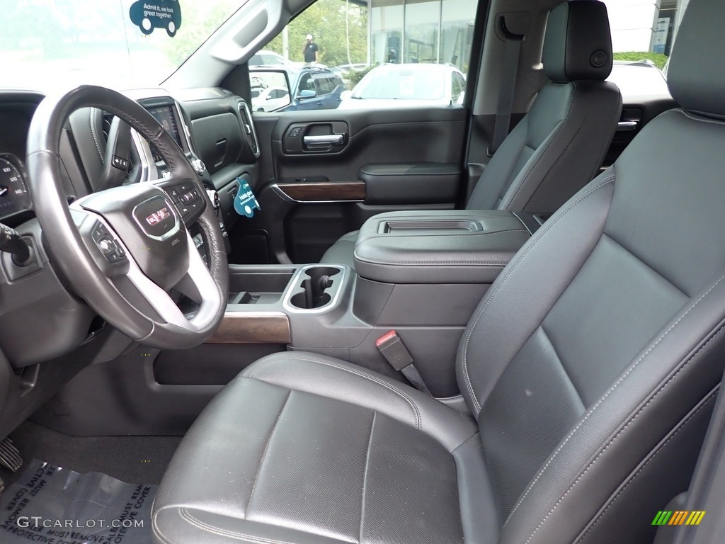 Jet Black Interior 2021 GMC Sierra 1500 SLT Crew Cab 4WD Photo #146266578