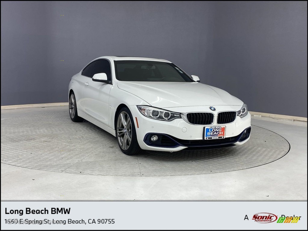 2016 4 Series 428i Coupe - Alpine White / Black photo #1