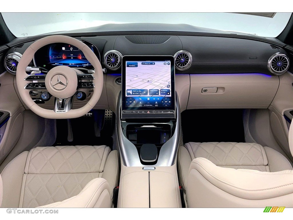 2023 Mercedes-Benz SL AMG 63 Roadster Macchiato Beige/Titanium Gray Dashboard Photo #146267900