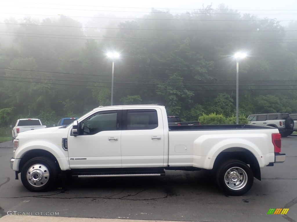 Star White Metallic Tri-Coat 2020 Ford F450 Super Duty Lariat Crew Cab 4x4 Exterior Photo #146268044
