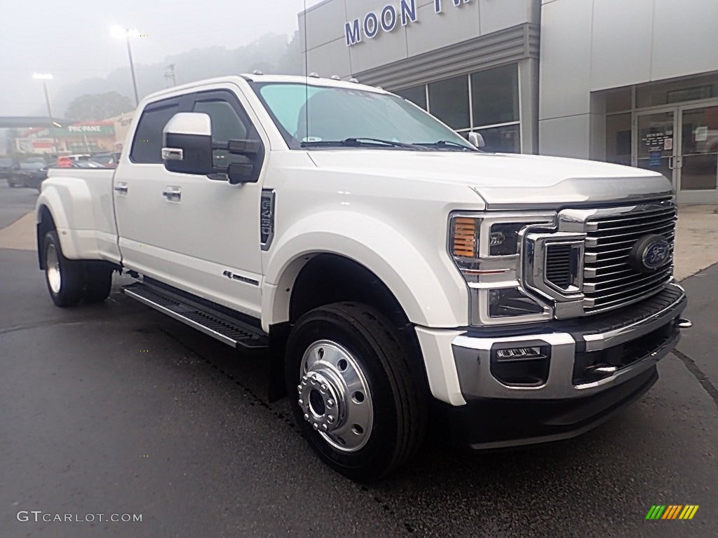 Star White Metallic Tri-Coat 2020 Ford F450 Super Duty Lariat Crew Cab 4x4 Exterior Photo #146268069