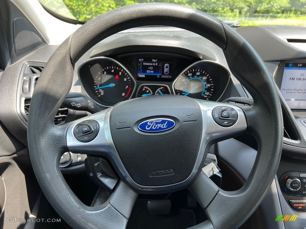 2016 Ford Escape SE Charcoal Black Steering Wheel Photo #146269112