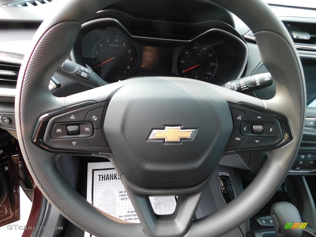2023 Chevrolet TrailBlazer LS AWD Jet Black Steering Wheel Photo #146269226