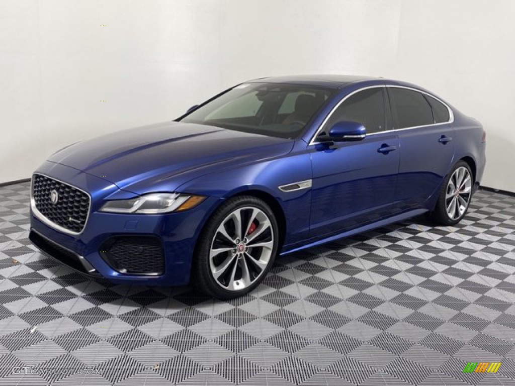 Bluefire Blue Metallic 2023 Jaguar XF R-Dynamic SE AWD Exterior Photo #146269300