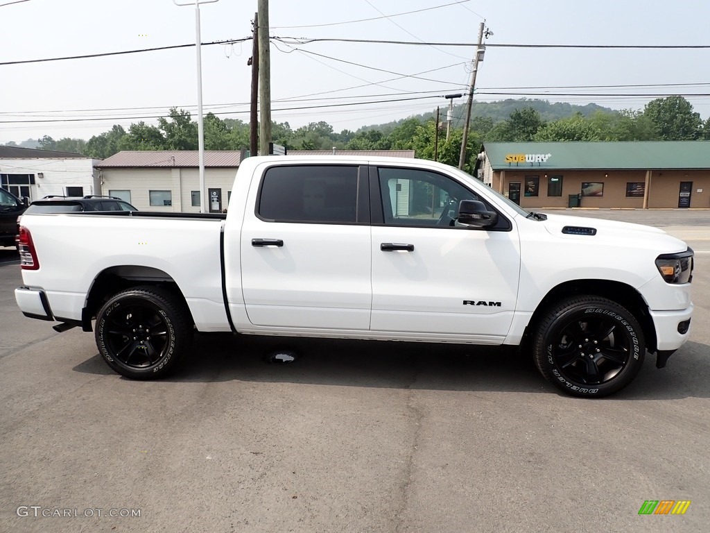 Bright White 2023 Ram 1500 Big Horn Night Edition Crew Cab 4x4 Exterior Photo #146269355