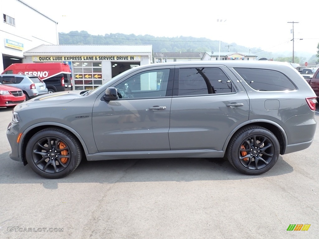 Destroyer Gray 2023 Dodge Durango R/T Hemi Orange AWD Exterior Photo #146269745