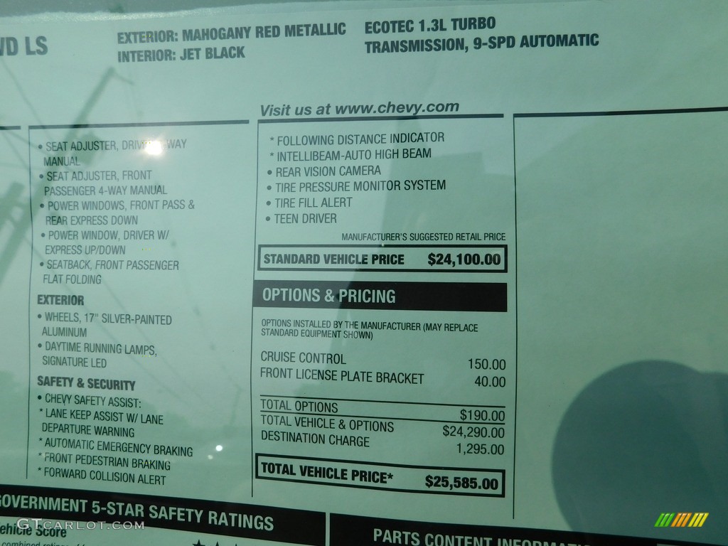 2023 Chevrolet TrailBlazer LS AWD Window Sticker Photos