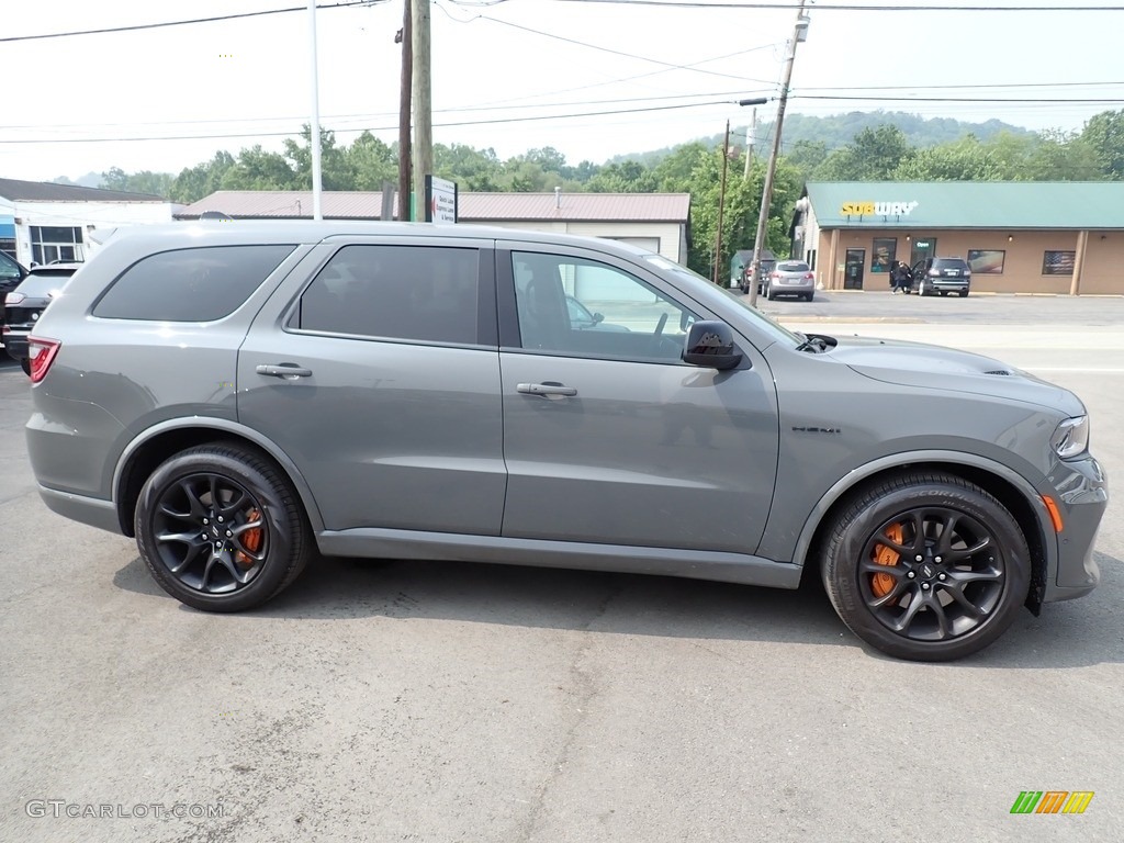 Destroyer Gray 2023 Dodge Durango R/T Hemi Orange AWD Exterior Photo #146269850