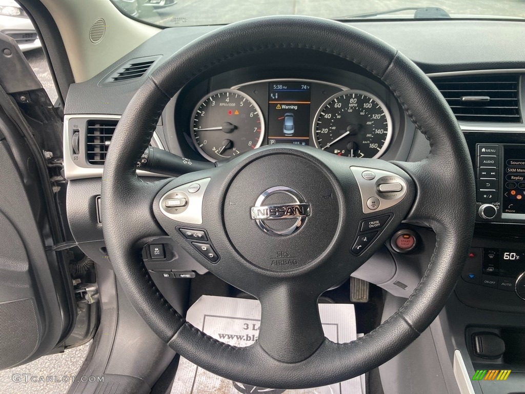 2019 Nissan Sentra S Charcoal Steering Wheel Photo #146270867