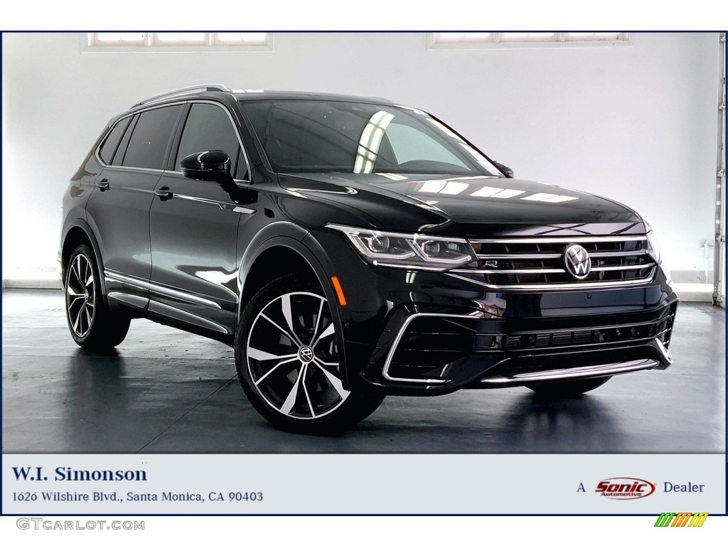 2022 Tiguan SEL R-Line 4Motion - Deep Black Pearl / Titan Black photo #1